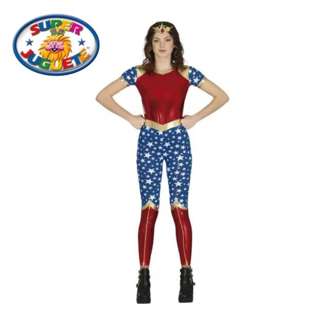 Disfraz de Superheroína con Estrellas Adulto