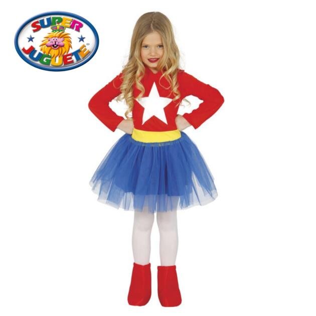 Disfraz heroína con Falda de Tul Infantil