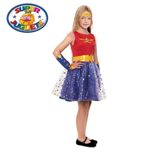 Disfraz de Superheroína con Falda de Estrellas Infantil