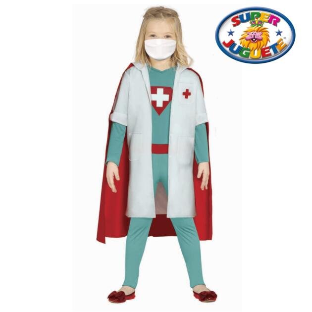 Disfraz de Doctora Superhéroe con Capa y Bata Infantil Unisex