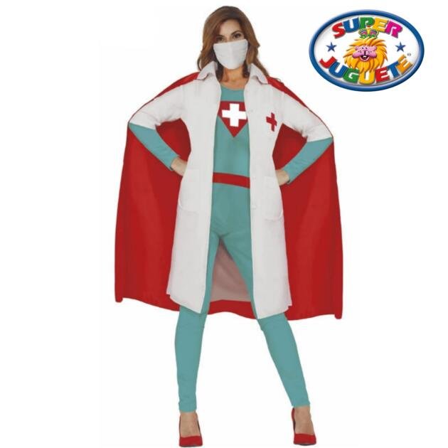 Disfraz de Doctora Superhéroe con Capa Adulto