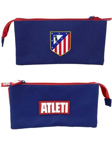 Estuche Atlético de Madrid con triple compartimento
