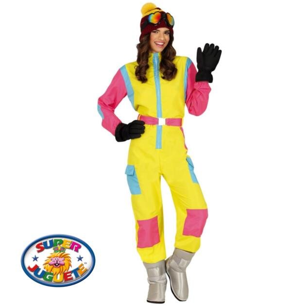 Disfraz Esquiadora Años 80 Multicolor Adulto