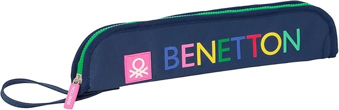 Portaflauta Benetton Letters Azul Marino | Funda Flauta Escolar