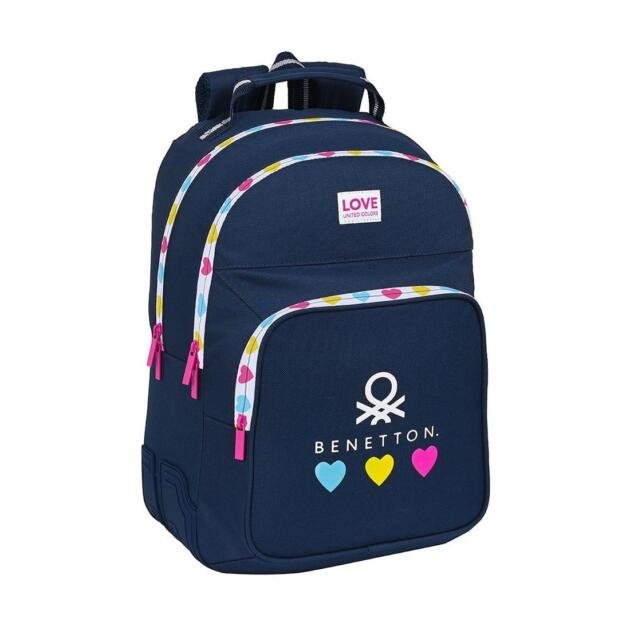 Mochila 42cm doble Benetton Love adaptable a carro