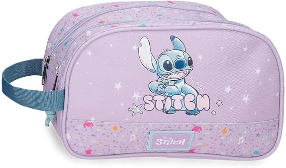Neceser Stitch Aloha 2 Compartimentos Disney