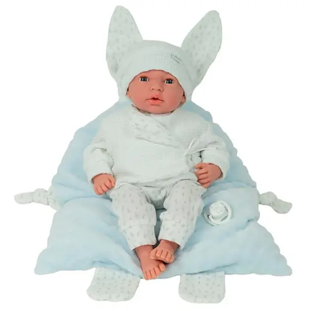 Muñeca Elegance Andie Azul con Cojín | Muñeca Bebé Infantil