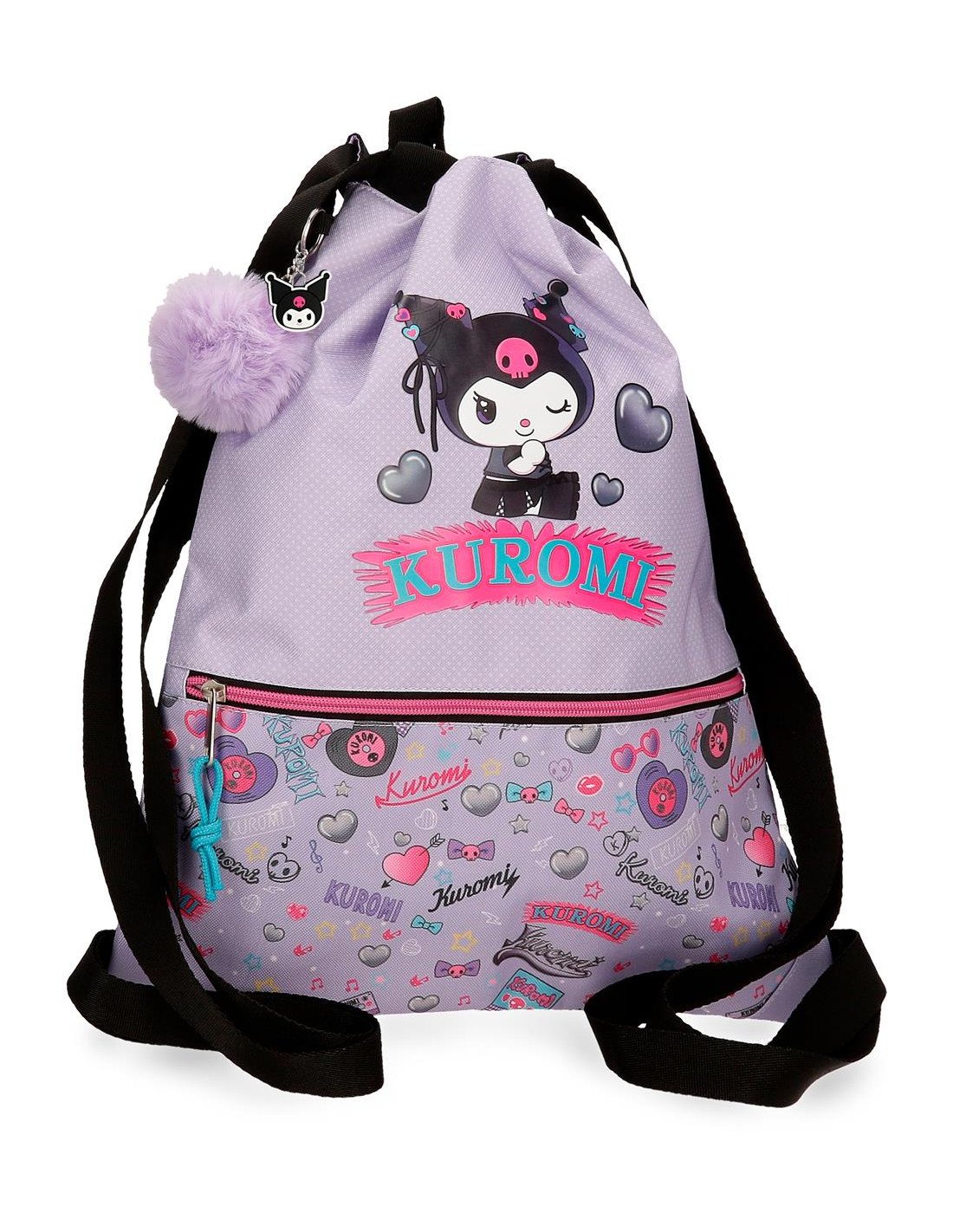 Gym Sack Kuromi Retropop con Cremallera Sanrio