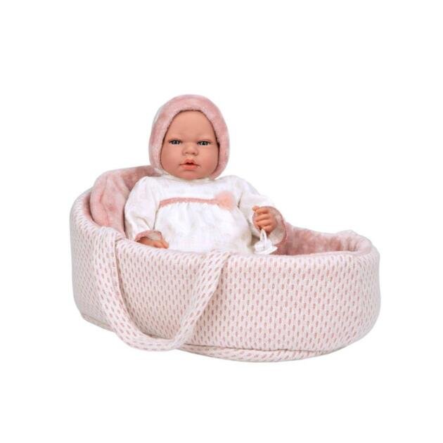 Muñeca Elegance Andie Rosa con Capazo 40 cm | Muñeca Bebé Infantil