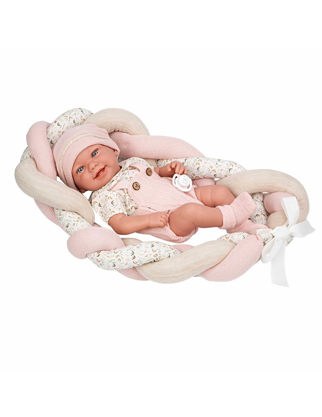 Muñeca Elegance Zoe Rosa con Cojín Trenzado | Muñeca Bebé Infantil - Imagen 2
