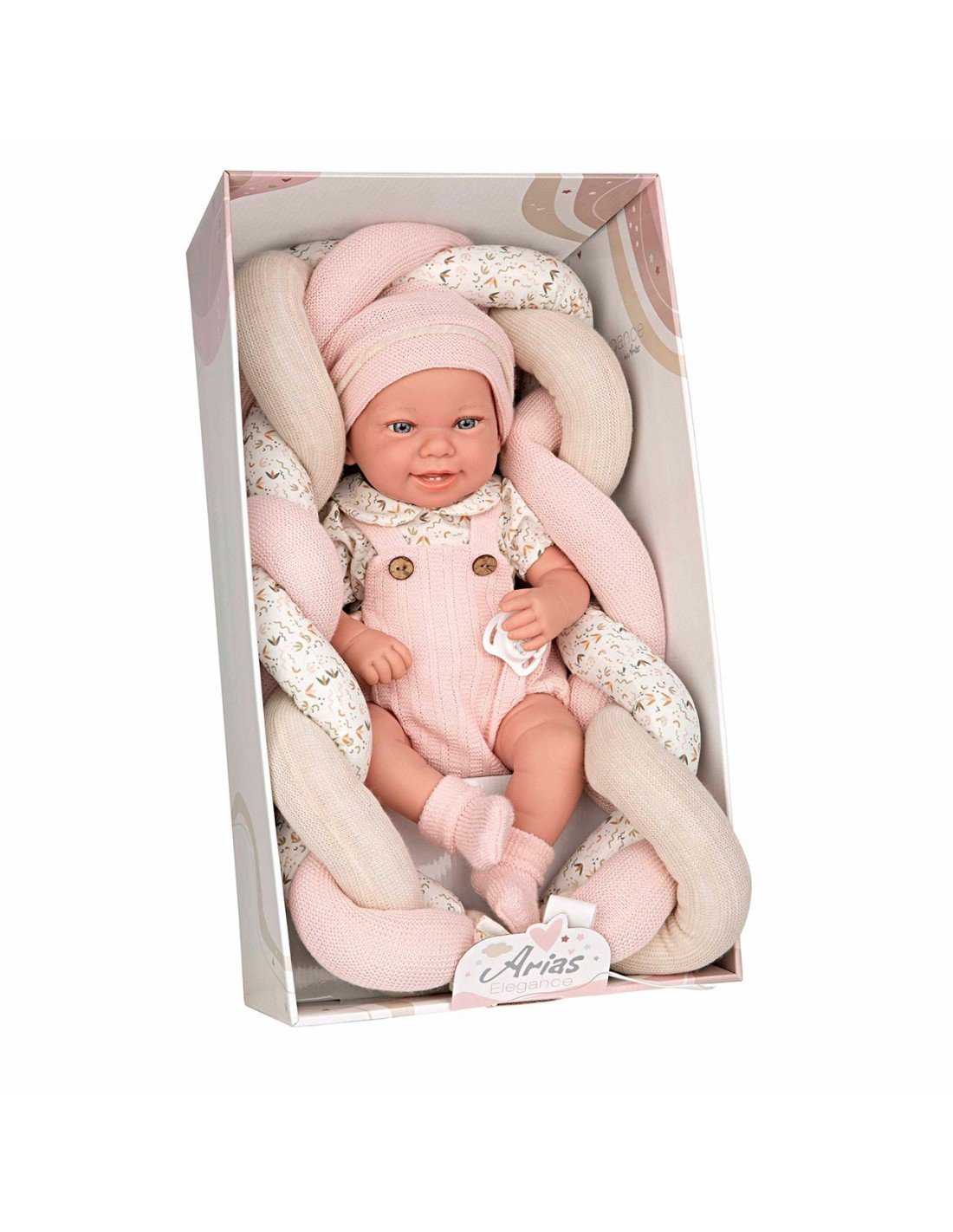 Muñeca Elegance Zoe Rosa con Cojín Trenzado | Muñeca Bebé Infantil - Imagen 5