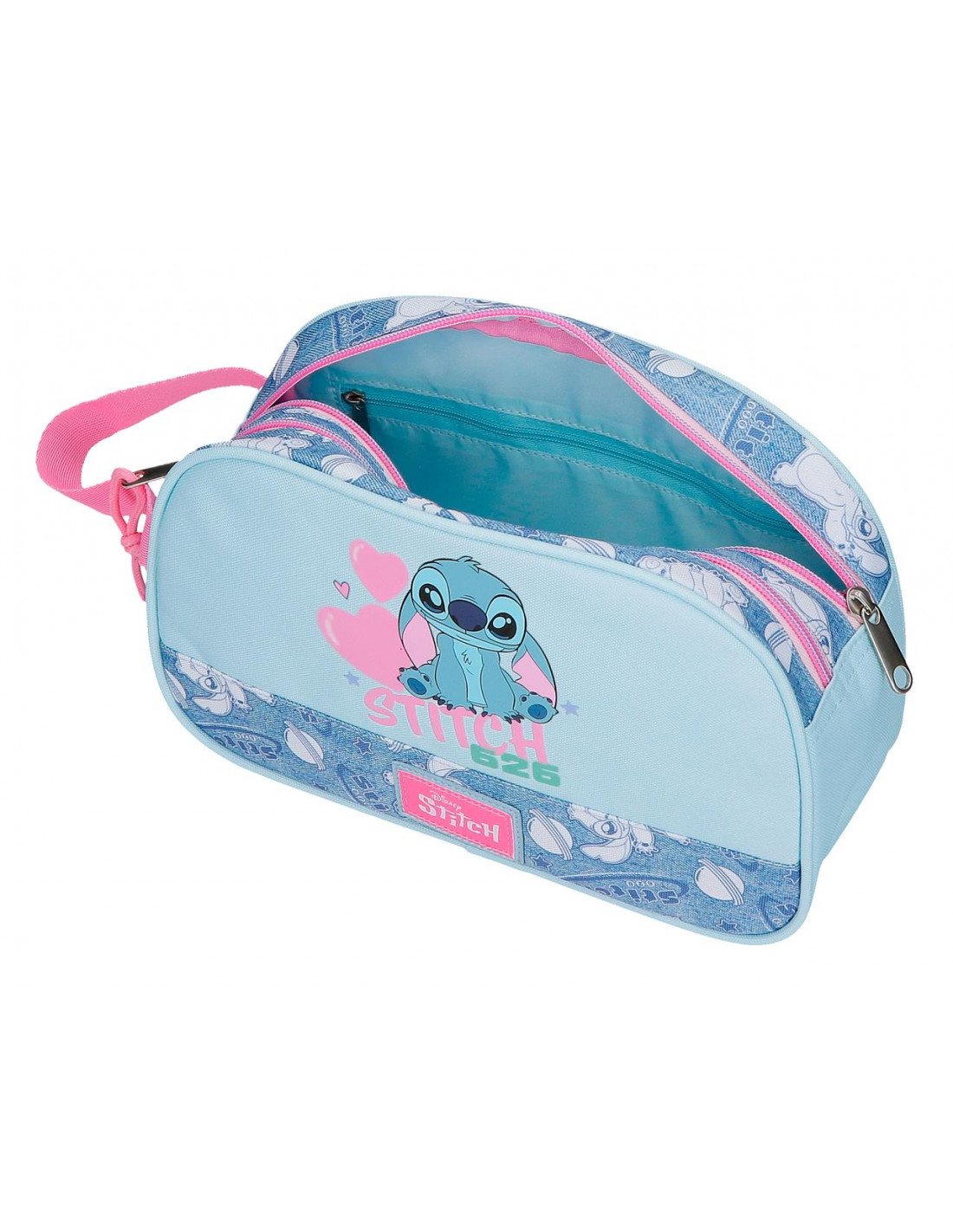 Neceser Adaptable Stitch Hearts 2 Compartimentos | Disney - Imagen 4