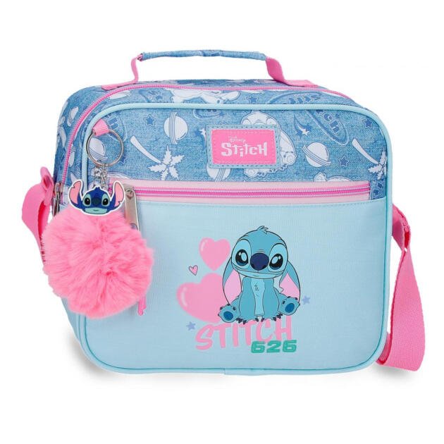 Neceser Bandolera Adaptable Stitch Hearts Disney