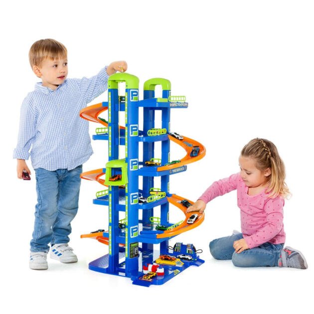 Mega Parking Infantil 6 Plantas con Ascensor, Lavadero y Coches | Garaje de Juguete Moltó