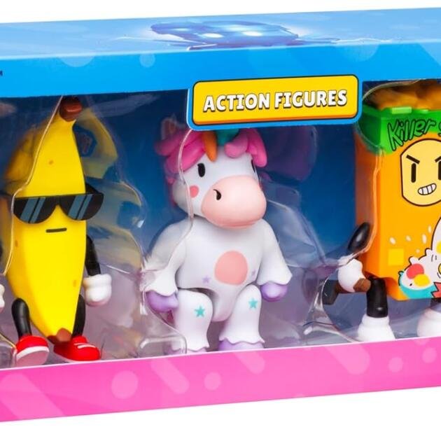 Stumble Guys Pack de 5 Figuras de Acción Coleccionables – Personajes Exclusivos 11,5 cm