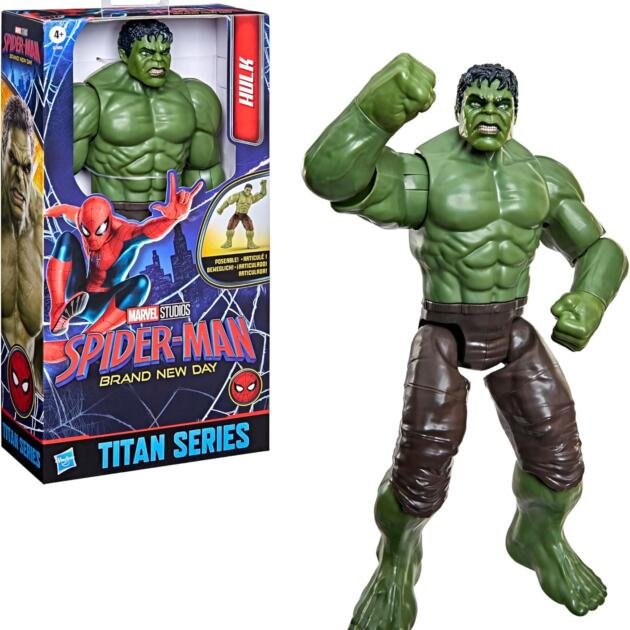 Figura Hulk Titan Series Marvel Spider-Man Brand New Day | Figura Articulada de 30 cm Hasbro