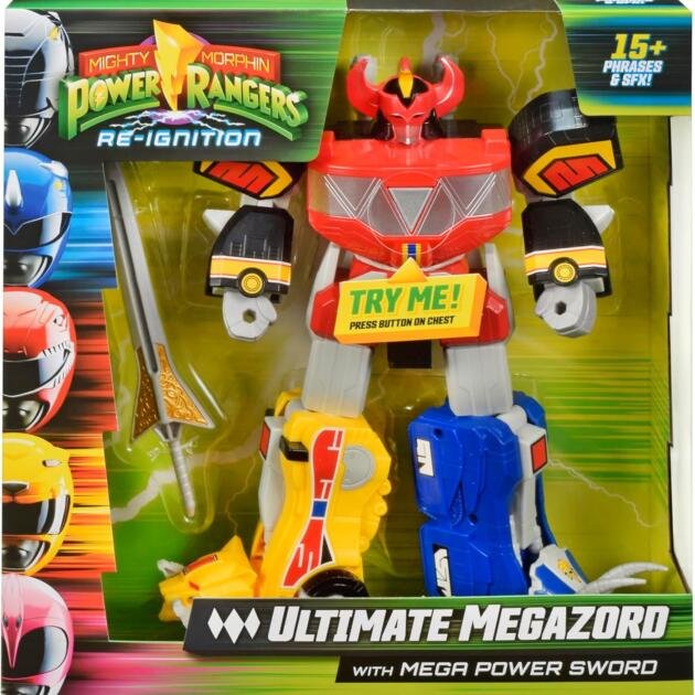 Power Rangers Re-Ignition Ultimate Megazord con Luces, Sonidos y Espada | Figura de 28,5 cm