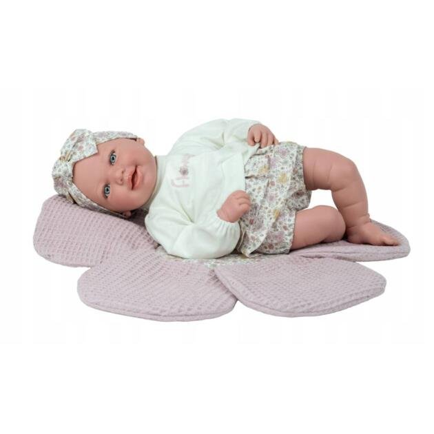 Muñeca Elegance 45 cm con Peso Realista y Manta Flor Rosa – Bebé Reborn Arias
