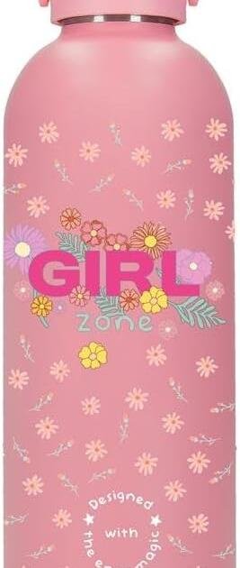 Botella Térmica Enso Girl Zone 500 ml | Acero Inoxidable Rosa para Niños