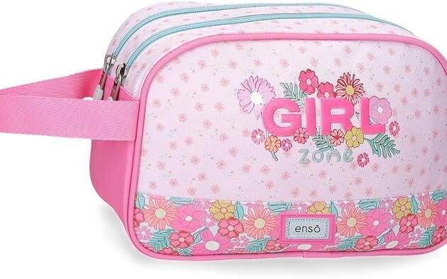 Neceser Enso Girl Zone Doble Compartimento | Neceser Infantil Rosa