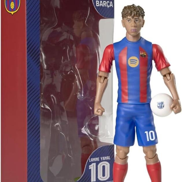 Figura de Acción Lamine Yamal FC Barcelona Dorsal 10 | Articulada con Balón Oficial