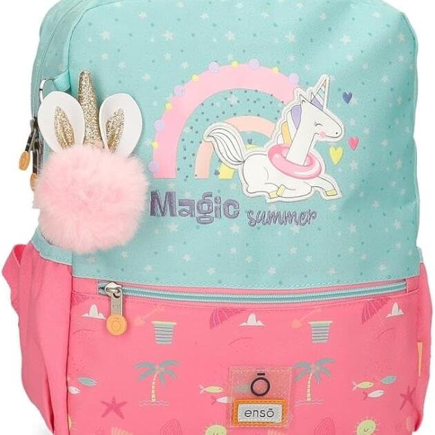 Mochila Infantil Enso Magic Summer 25 cm | Unicornio | Guardería y Preescolar
