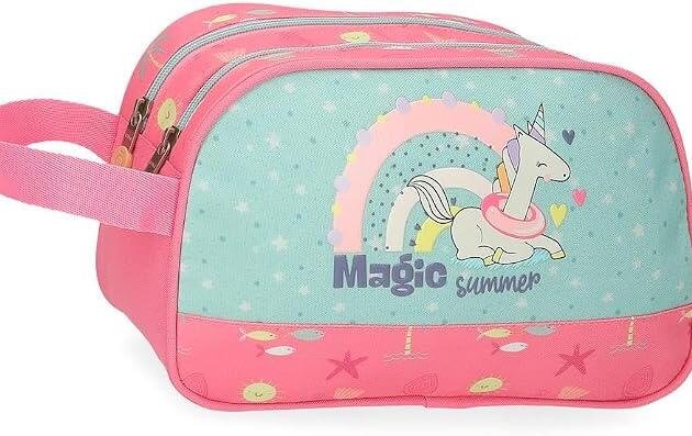 Neceser Escolar Enso Magic Summer | Neceser de Aseo y Viaje Infantil con Doble Compartimento