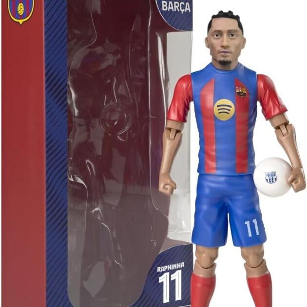 Figura de Acción Raphinha FC Barcelona Dorsal 11 | Articulada con Balón Oficial