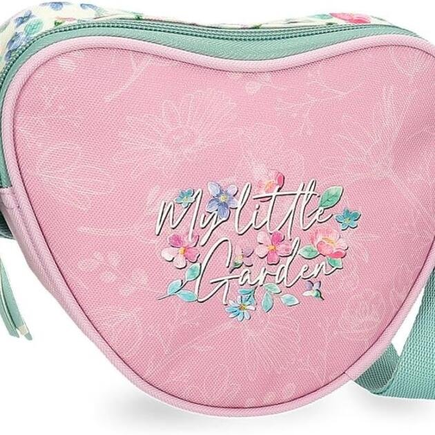 Bolso Bandolera Infantil Corazón Movom My Little Garden | Bandolera Floral Ajustable