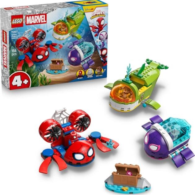 LEGO Marvel 11207 Vehículos Submarinos de Spidey | Set Infantil | 154 Piezas