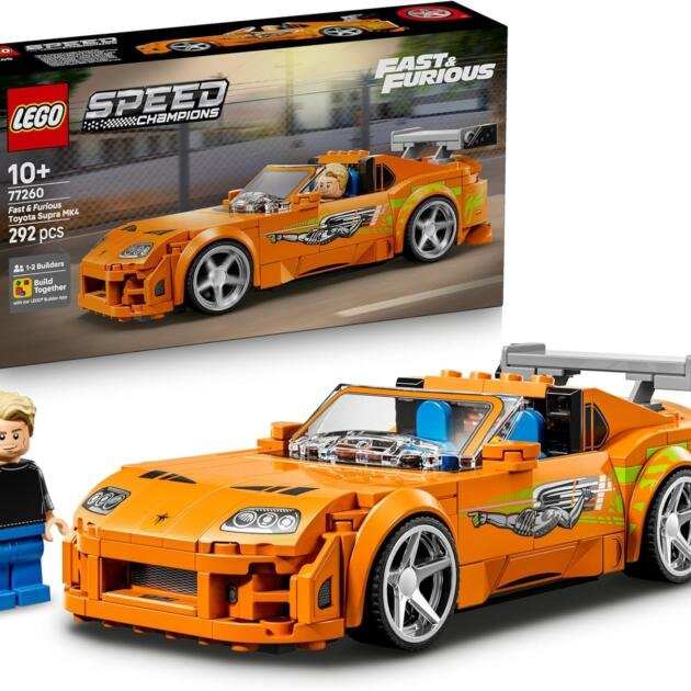 LEGO Speed Champions Fast and Furious Toyota Supra MK4 77260 | Coche de Construcción con Minifigura de Brian O'Conner