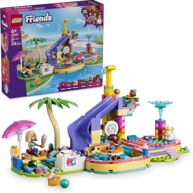 LEGO Friends 42676 Día Divertido en el Parque Acuático | Tobogán y Piscina | 278 Piezas