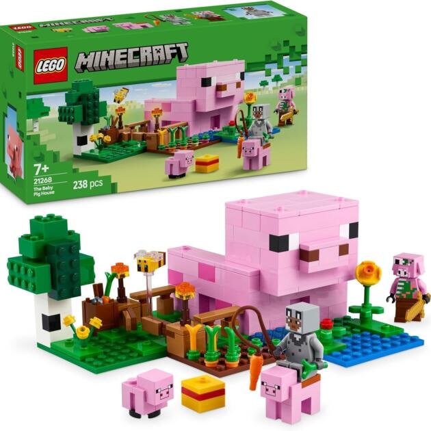 LEGO Minecraft La Casa-Cerdo Bebé 21268 | Set de Construcción 238 Piezas