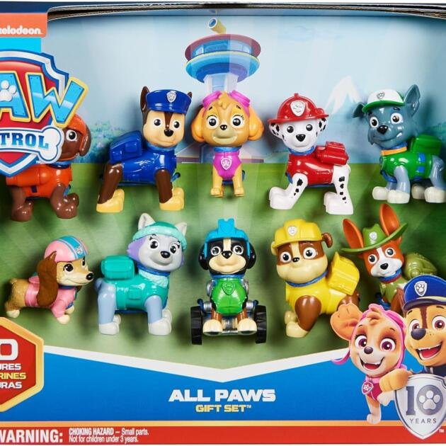 Patrulla Canina Pack 10 Figuras All Paws Gift Set | Paw Patrol Figuras Oficiales Spin Master