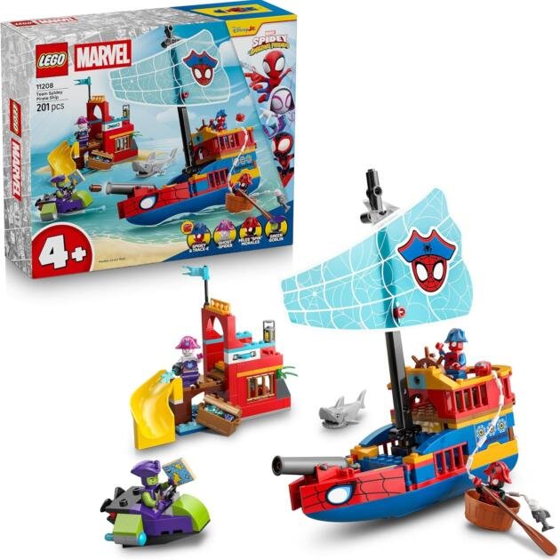 LEGO Marvel 11208 Barco Pirata de Spidey | Spidey y sus Sorprendentes Amigos | 201 Piezas