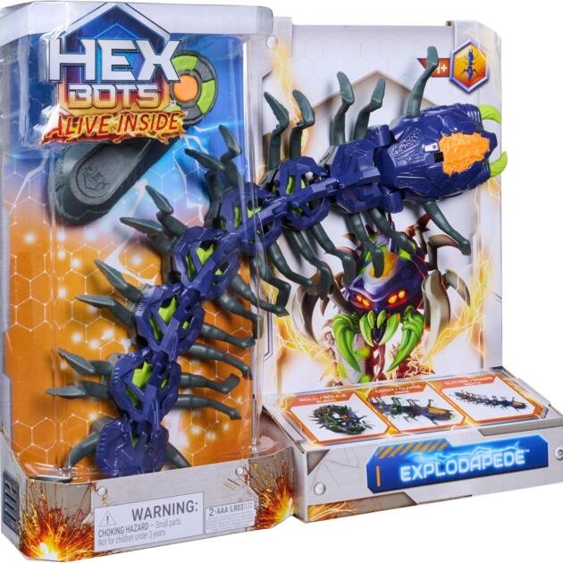 Hex Bots Alive Inside Explodápede | Ciempiés Robótico Interactivo | Luces y Movimiento