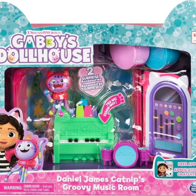 Gabby's Dollhouse Daniel James Catnip Sala de Música | Set de Juego con Figura y Accesorios
