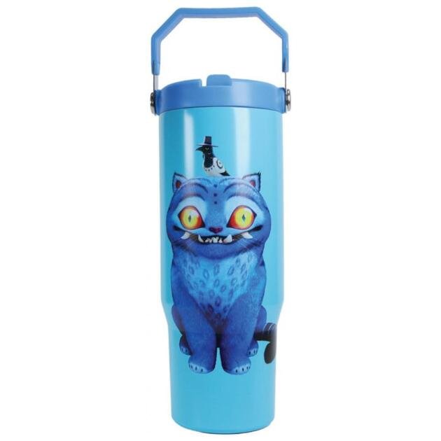 Botella Metálica KPop Demon Hunters Derpy Tiger Azul