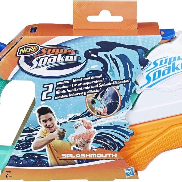 Pistola de Agua Nerf Super Soaker Splashmouth | Lanzador de Agua Infantil Hasbro