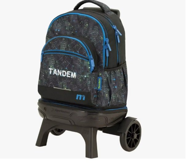 Mochila Tandem Maps con Carro Desmontable SportTandem Negra y Azul