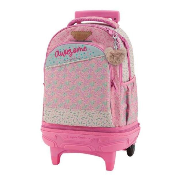 Mochila Privata Pretty Rosa con Carro Desmontable SportTandem