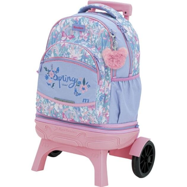 Mochila Tandem Spring Flores y Mariposas con Carro SportTandem