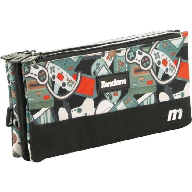 Estuche Triple Tandem Arcade Gaming – Portatodo Escolar 3 Compartimentos