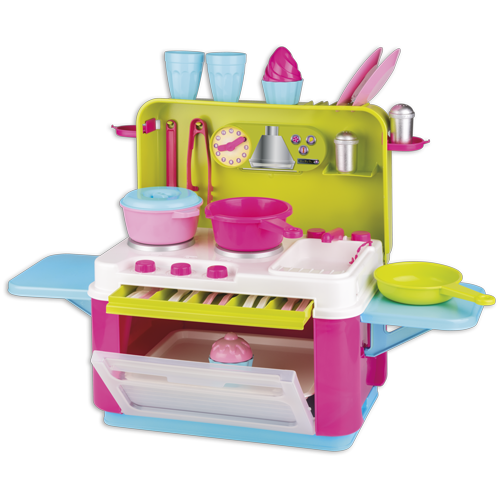 Cocina Infantil Magic Susy Maletín 2 en 1 con Accesorios +36 Meses