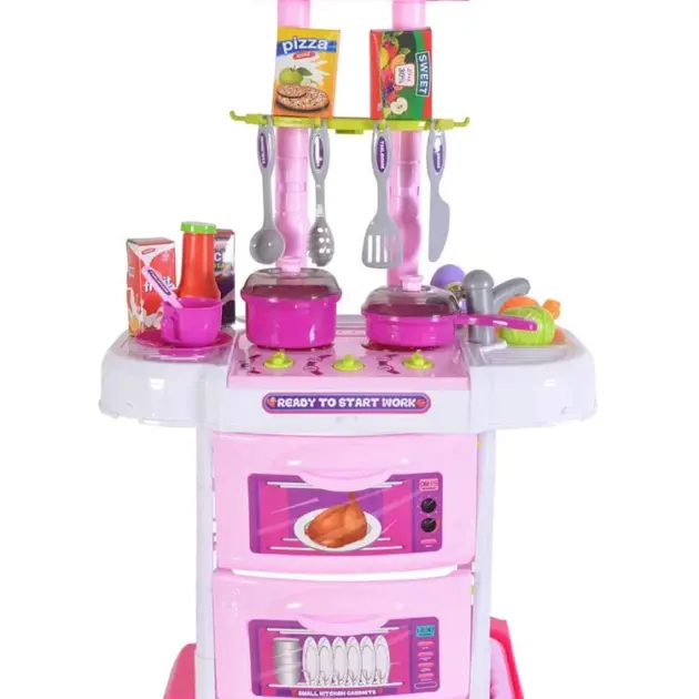 Little Chef Cocina Infantil 3 en 1 Maletín con 43 Accesorios, Luz y Sonido +3 Años