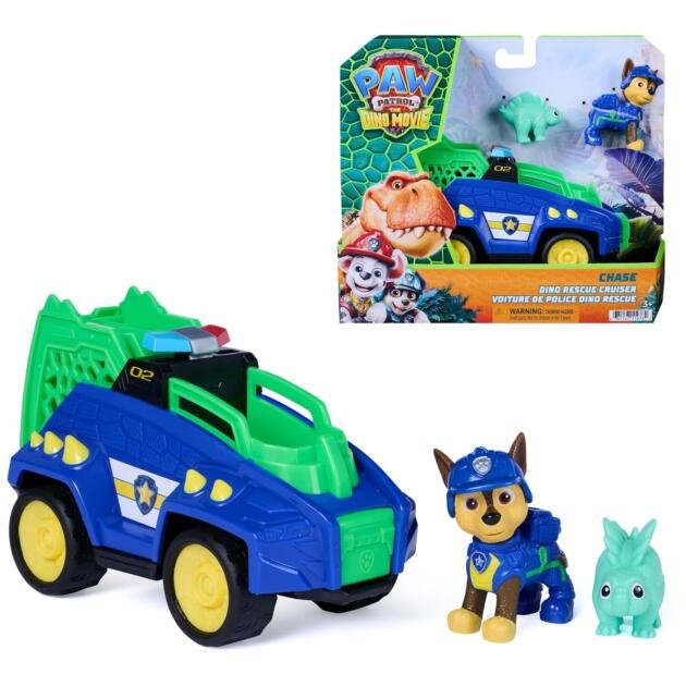 Patrulla Canina Dino Rescue Chase – Vehículo con Figura y Dinosaurio