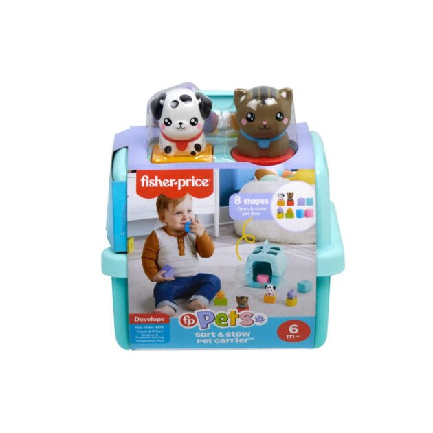 Fisher-Price Pets Transportín Clasifica y Guarda – Juguete Formas +6 Meses