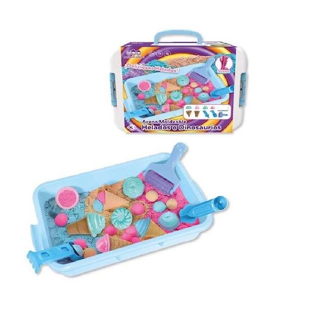 Maletín Arena Moldeable Helados +3 Años | Set Creativo Infantil