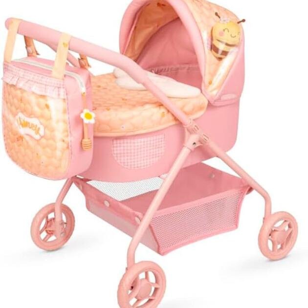 Mi Primer Cochecito de Muñecas Honey DeCuevas Toys Rosa con Bolso – Ref. 86070