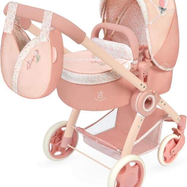 Cochecito de Muñecas Tulipe 3 en 1 DeCuevas Toys Rosa – Ref. 80574